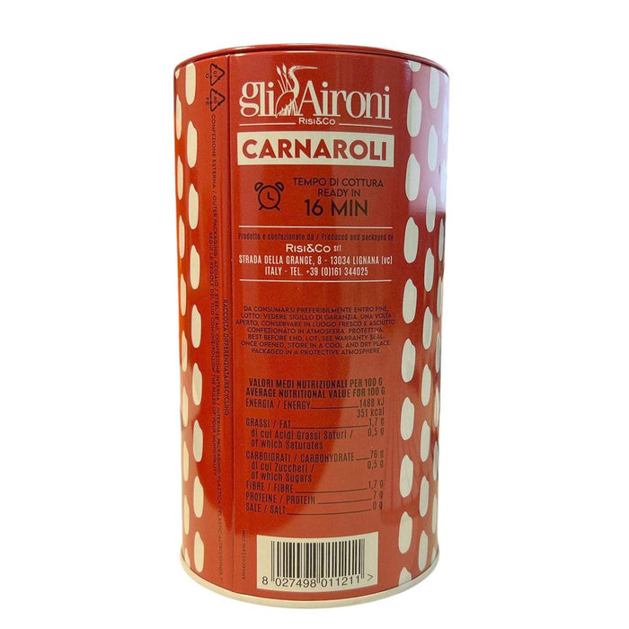 Gli Aironi Carnaroli Rice from Piedmont - Red Tin (750g)