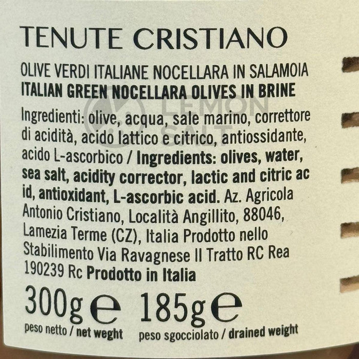 Tenute Cristiano Nocellara Olives in Brine (300g)