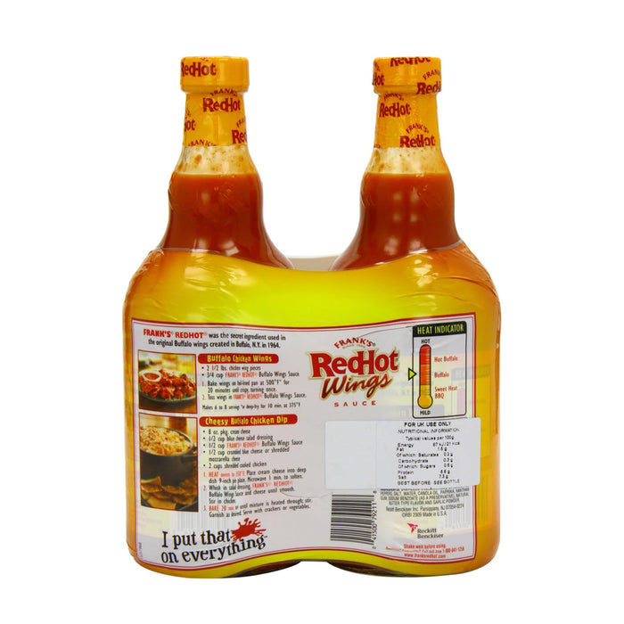 Frank's RedHot Wings Buffalo Sauce (2×680ml)