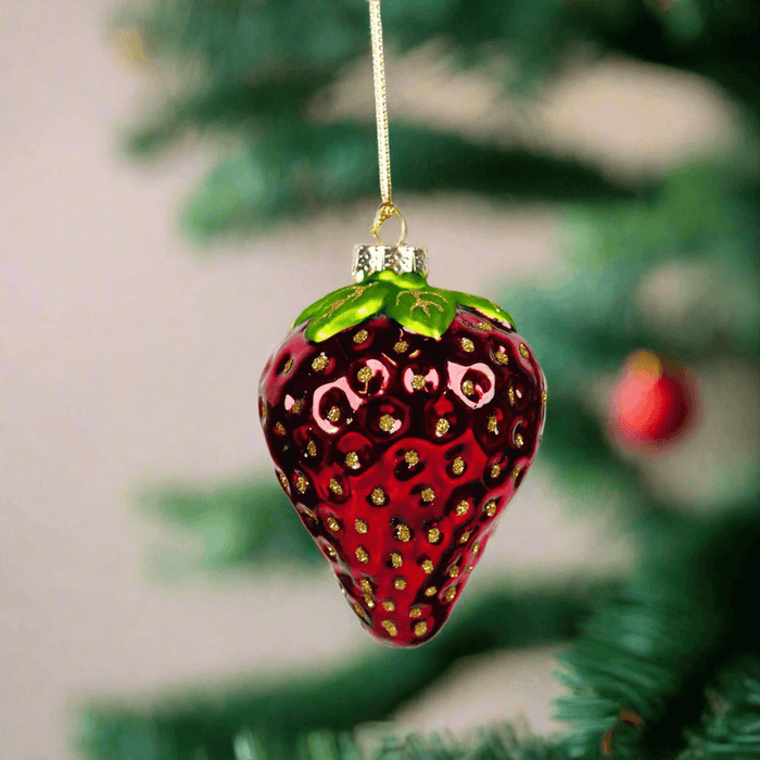 Kurt Adler Glass Strawberry Ornament