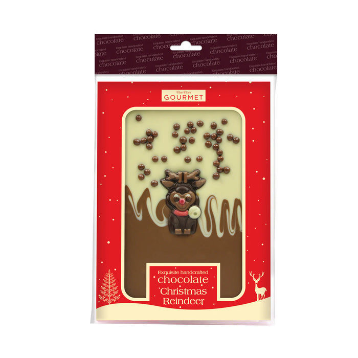 Bon Bon's Christmas Reindeer Milk & White Chocolate Slab (200g)