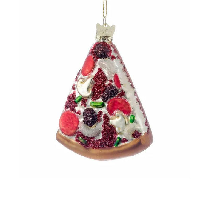 Kurt Adler Noble Gems Pizza Slice Glass Ornament