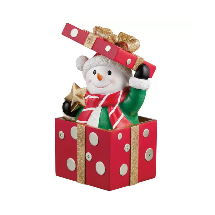 Christmas Present Figurines with LED Lights - Snowman