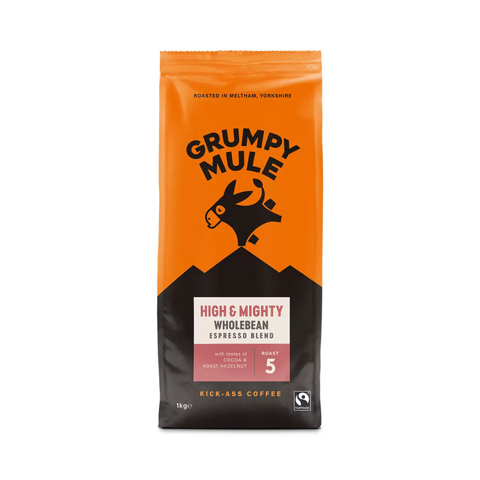 Grumpy Mule Kick-Ass Espresso Blend Whole Coffee Beans (1kg)