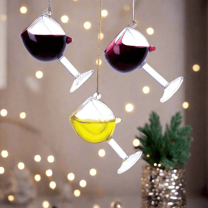 Kurt Adler Wine Glass Ornament - Red Wine