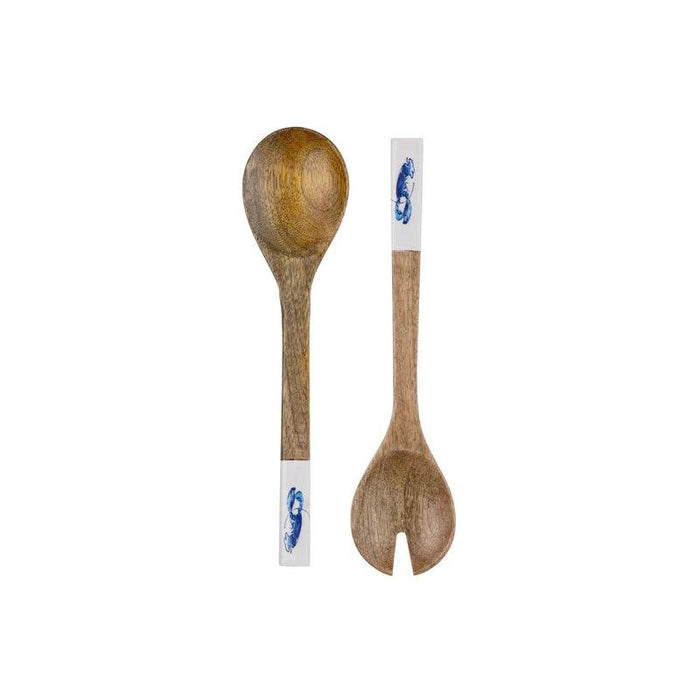 Shoeless Joe Blue Lobster Mango Wood Salad Servers