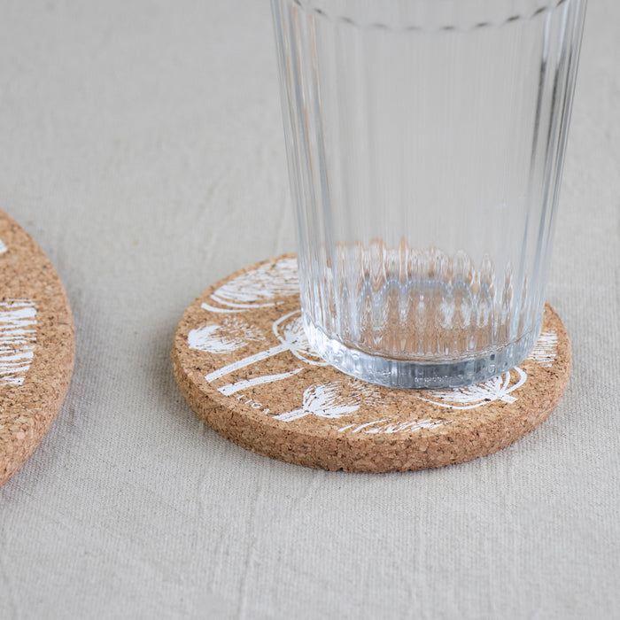 Liga Cork Coaster - Thistles & Teasels