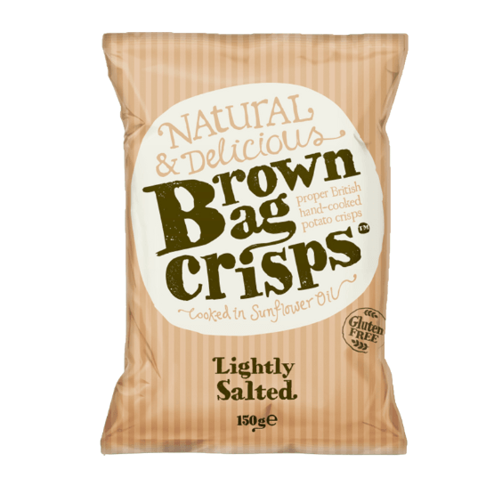 Brown Bag Crisps - Lightly Salted Potato Crisps (150g)