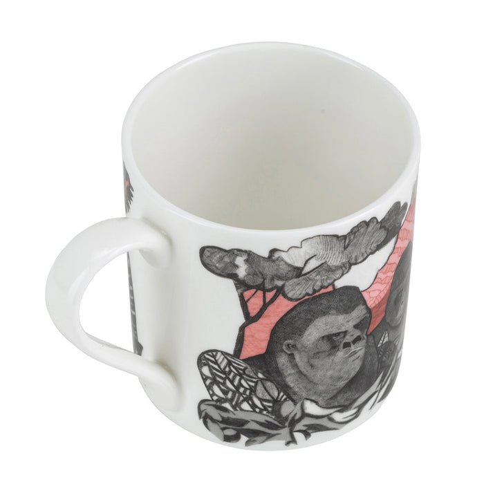 Arthouse Unlimited Fine Bone China Mug - Gorillas