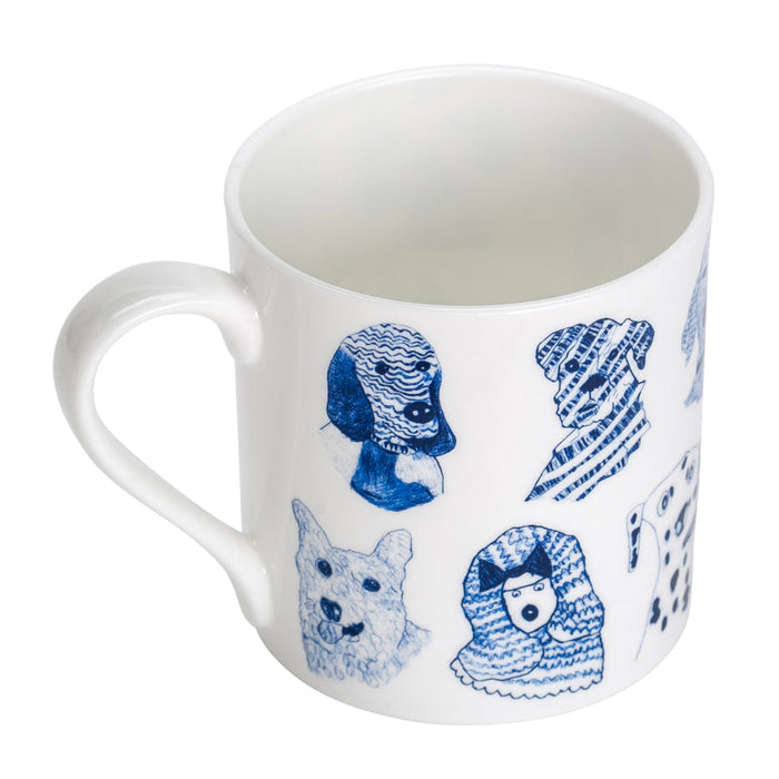 Arthouse Unlimited Fine Bone China Mug - Blue Dogs