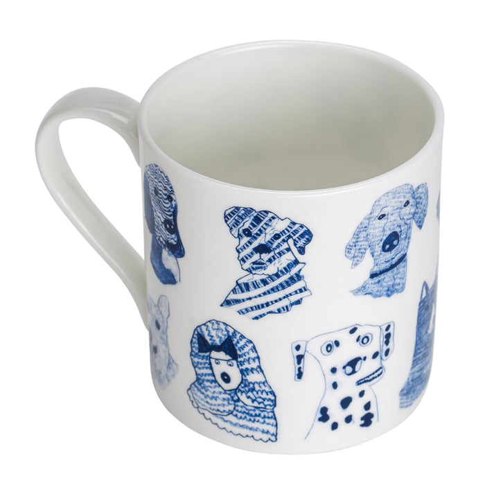 Arthouse Unlimited Fine Bone China Mug - Blue Dogs