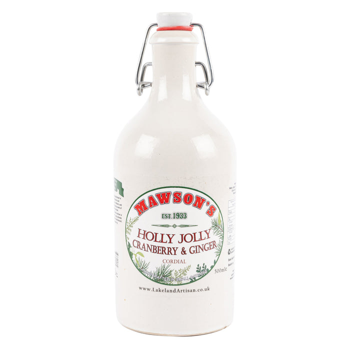 MAWSON'S Holly Jolly Cordial Stone Crock (500ml)