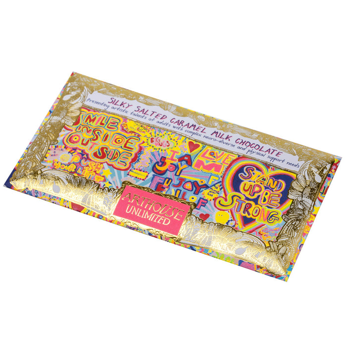 Arthouse Unlimited Silky Salted Caramel Milk Chocolate Bar - Full of Joy (85g)