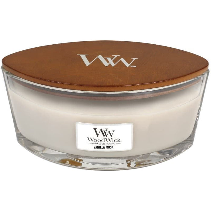 WoodWick Vanilla Musk Ellipse Scented Candle (453g)