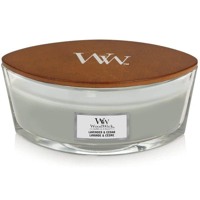 WoodWick Lavender Cedar Ellipse Scented Candle (453g)