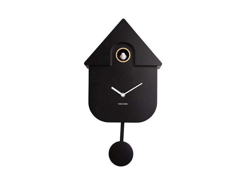 Karlsson Modern Cuckoo Wall Clock - Black