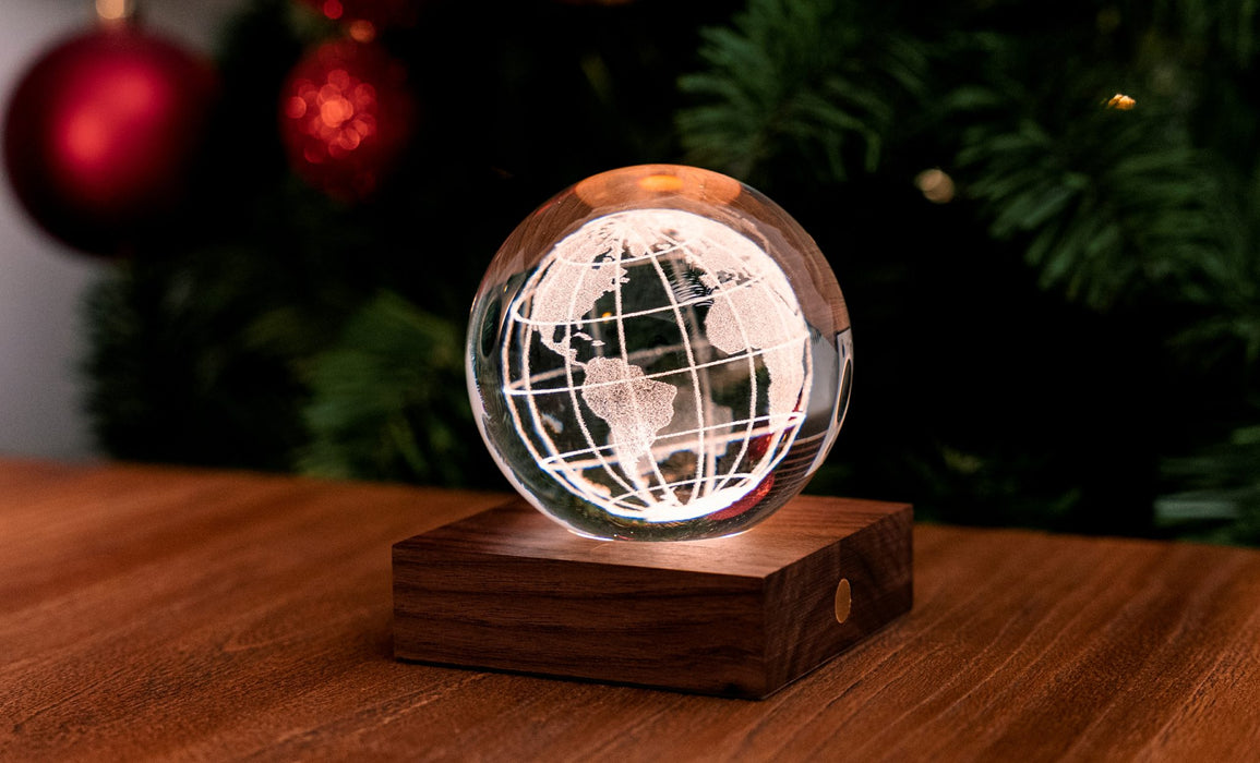 Gingko Amber Crystal Light - World Globe