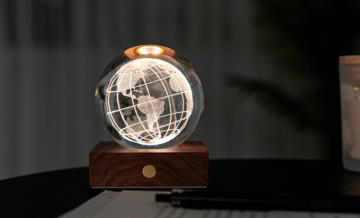 Gingko Amber Crystal Light - World Globe