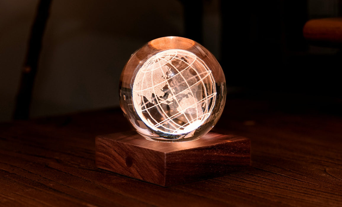 Gingko Amber Crystal Light - World Globe