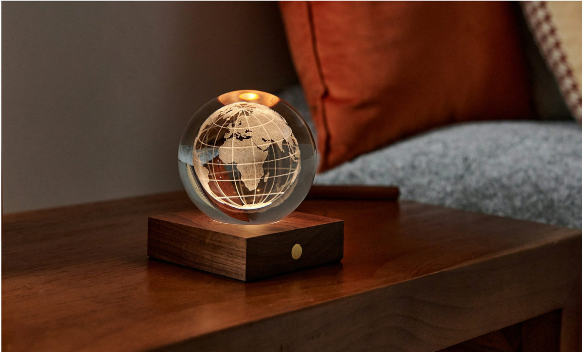 Gingko Amber Crystal Light - World Globe