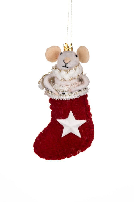 Shoeless Joe Stocking Mouse Tree Decoration