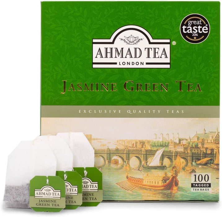 Ahmad Tea Jasmine green Tea Bags (200g) (100 bags) | {{ collection.title }}