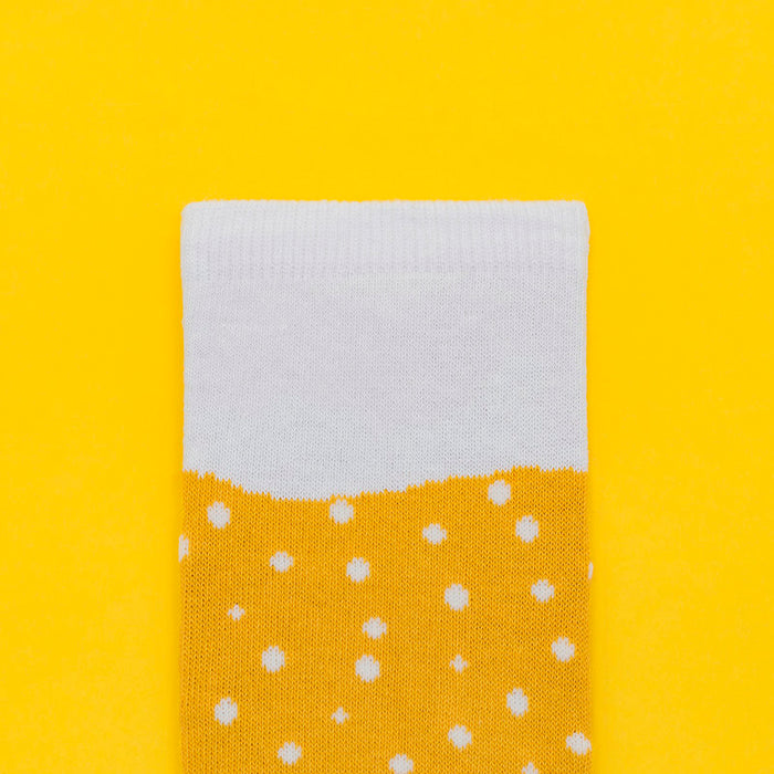 Suck UK Lager Beer Socks - Yellow