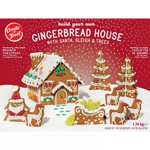 Build your Own Gingerbread House with Santa, Sleigh & Tree Kit (1.74kg) | {{ collection.title }}