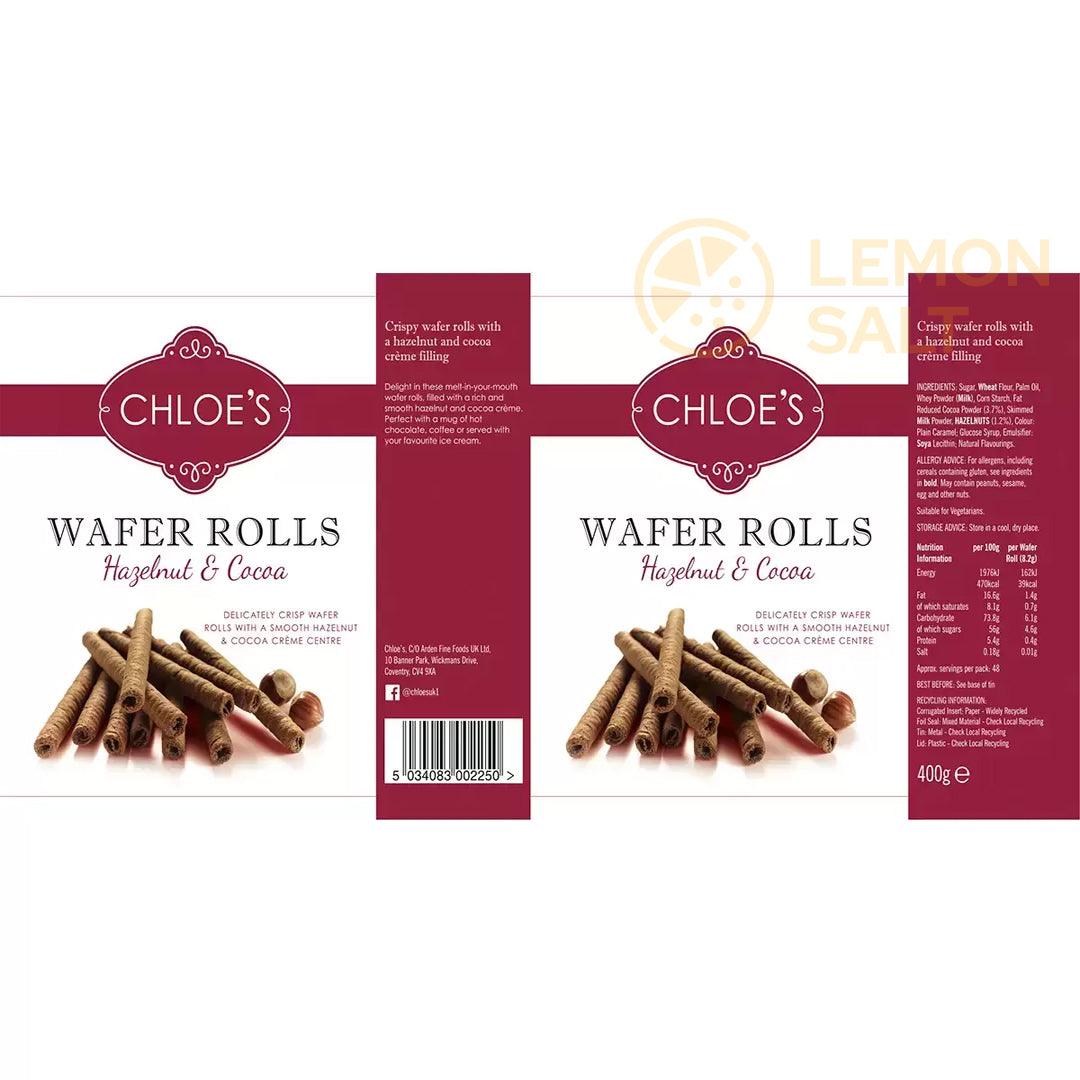 Chloe's Hazelnut & Cocoa Wafer Rolls (400g) | {{ collection.title }}