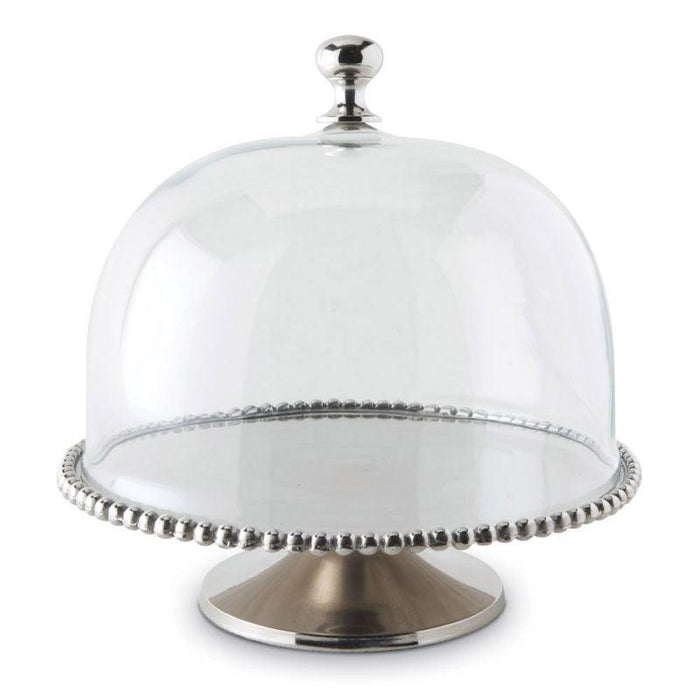 Culinary Concepts Large Beaded Edge Cake Stand With Glass Dome | {{ collection.title }}