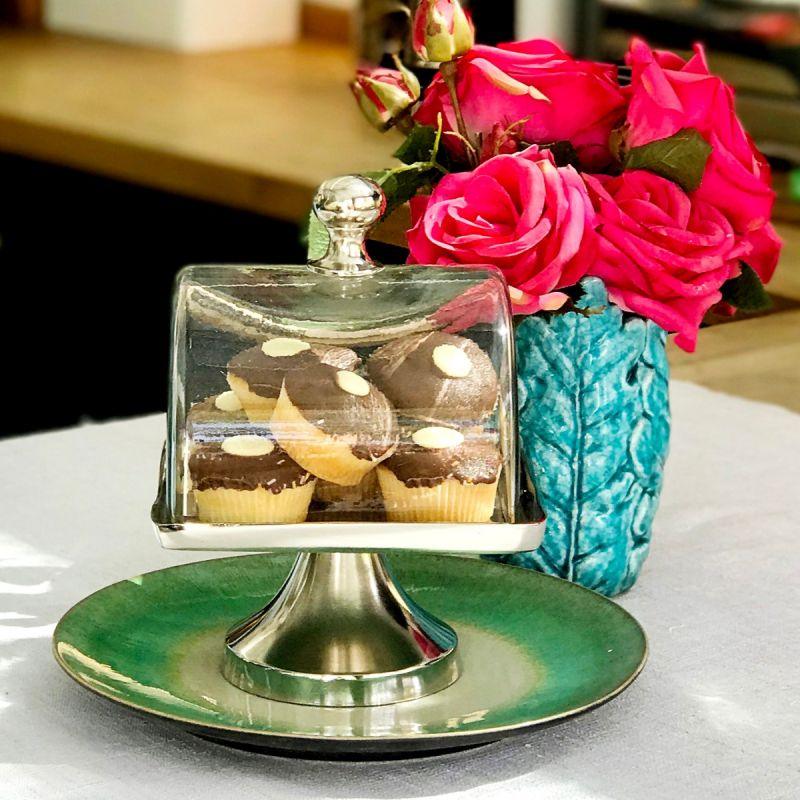 Mini glass cake clearance stand