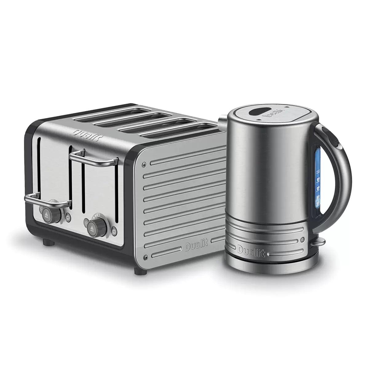 Dualit Architect 1.5L Kettle & 4 Slot Toaster Set In Midnight Grey ...