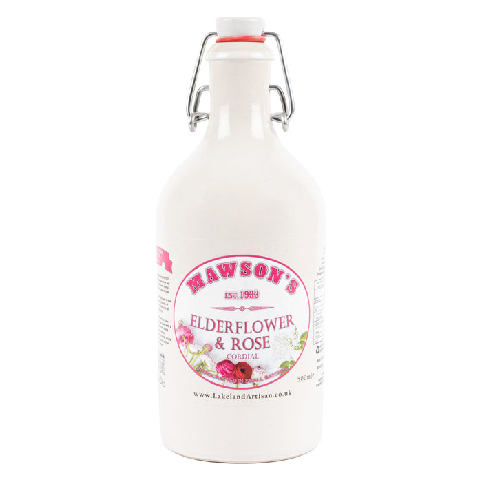 MAWSON'S Elderflower & Rose Cordial Stone Crock (500ml)