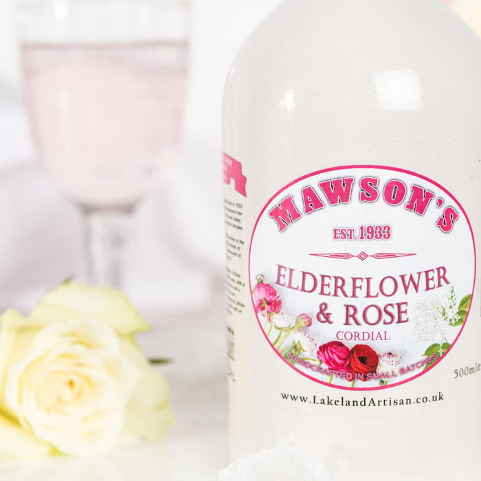 MAWSON'S Elderflower & Rose Cordial Stone Crock (500ml)