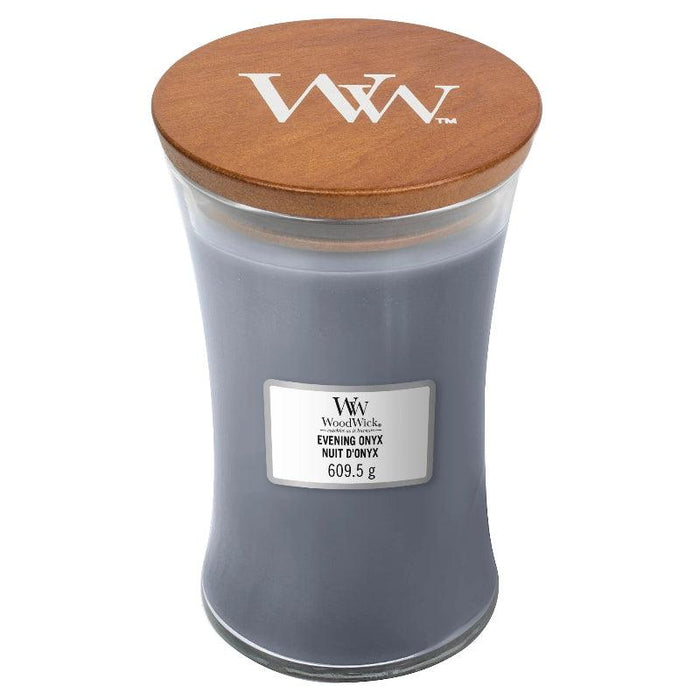 WoodWick Large Hourglass Evening Onyx Scented Candle (609g)