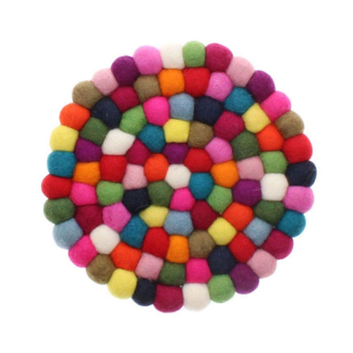 Funky Yak Pebble Wool Felt Trivet/Hot pad 20cm Assorted | {{ collection.title }}