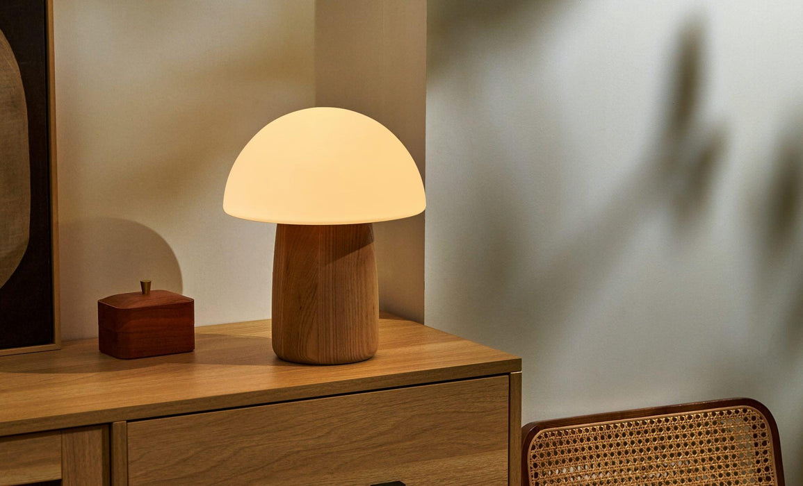 Gingko Large Alice Mushroom Lamp - White Ash | {{ collection.title }}