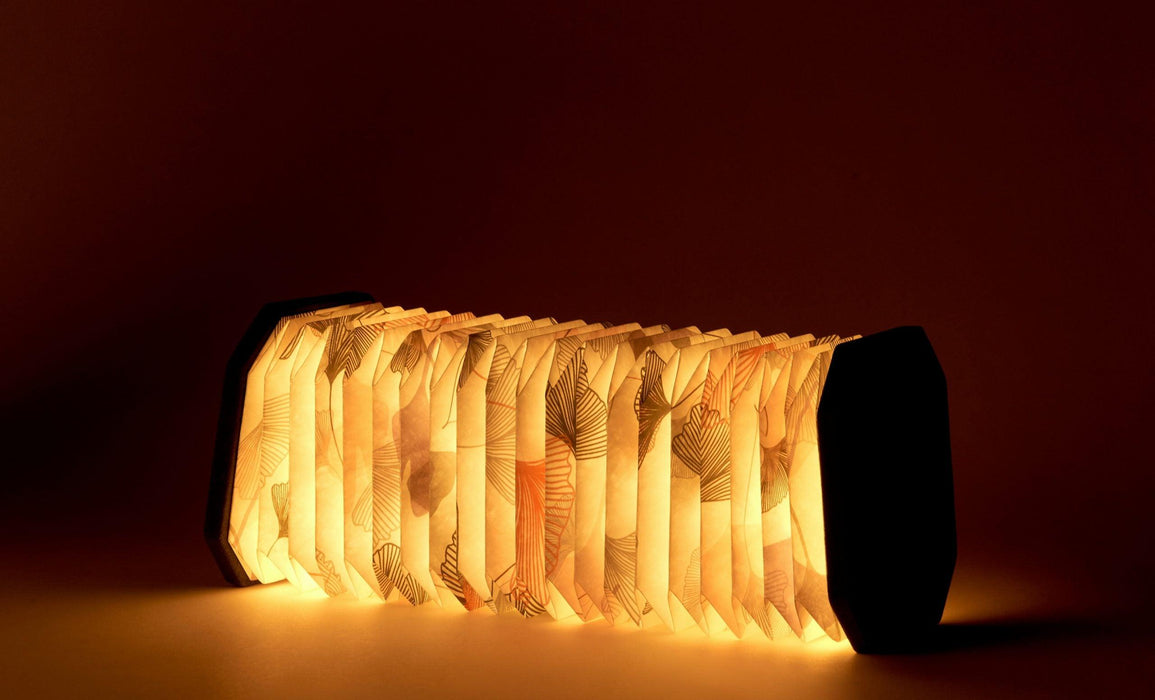 Gingko Velvet Accordion Lamp - Green Gingko | {{ collection.title }}