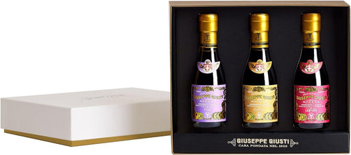 Giuseppe Giusti – Trio Flavoured Balsamic Vinegar Gift Box - Truffle, Fig and Raspberry (3x100ml) | {{ collection.title }}