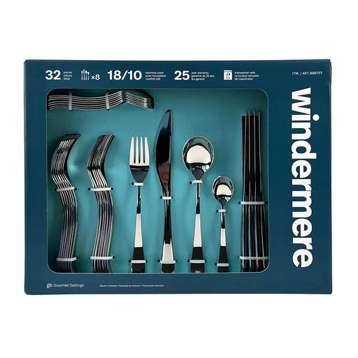 Gourmet Settings Windermere Stainless Steel Cutlery Set (32 Piece) | {{ collection.title }}