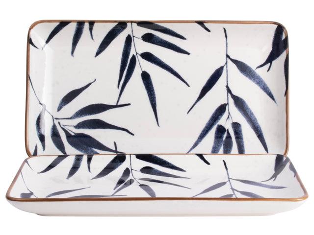 Gusta Rectangular Plate ITJ - Bamboo Pattern (22.5cm) | {{ collection.title }}
