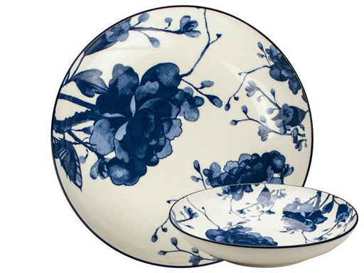 Gusta Shallow Bowl OTB - Peony Pattern (21.5cm) | {{ collection.title }}