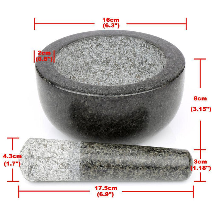 H&S Premium Solid Granite Pestle & Mortar (16cm) | {{ collection.title }}