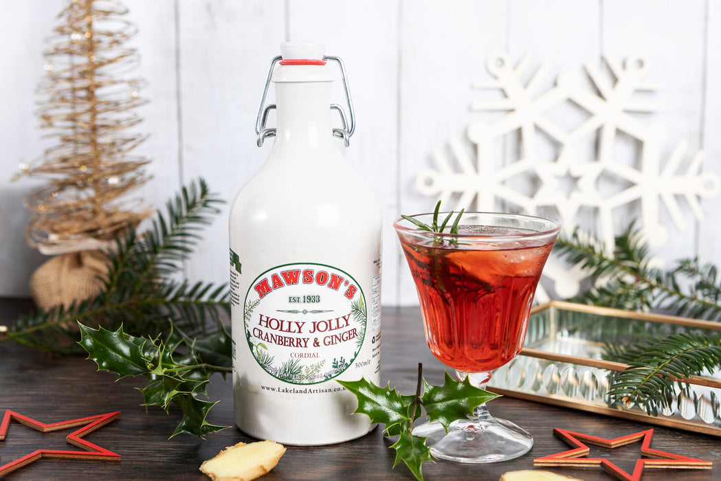 MAWSON'S Holly Jolly Cordial Stone Crock (500ml)