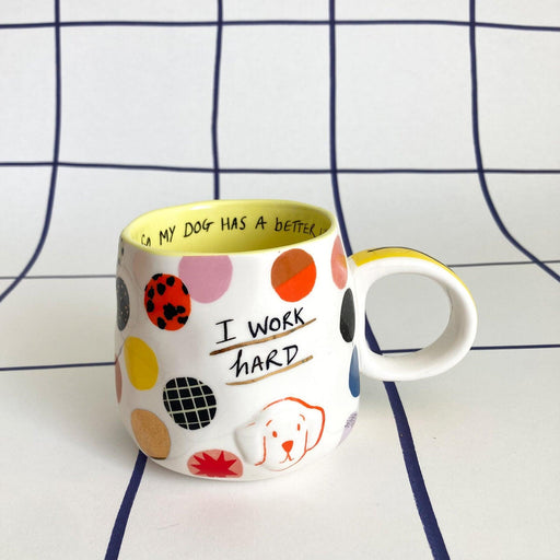 House Of Disaster Small Talk 'I Work Hard' Dog Cup | {{ collection.title }}