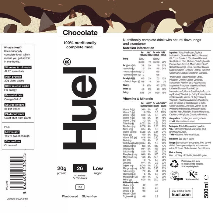 Huel Ready to Drink Chocolate (8 x 500ml) | {{ collection.title }}