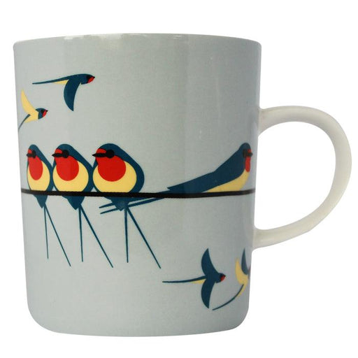 I Like Birds Mug - Swallows On A Line | {{ collection.title }}