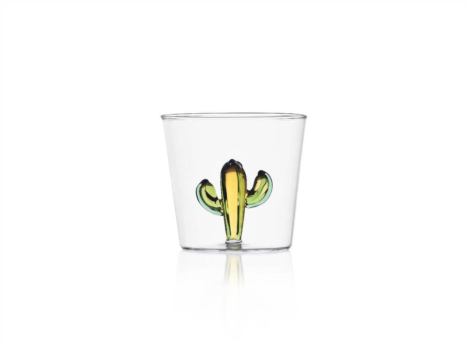 Ichendorf Milano Green & Amber Cactus Glass Tumbler (350ml) | {{ collection.title }}