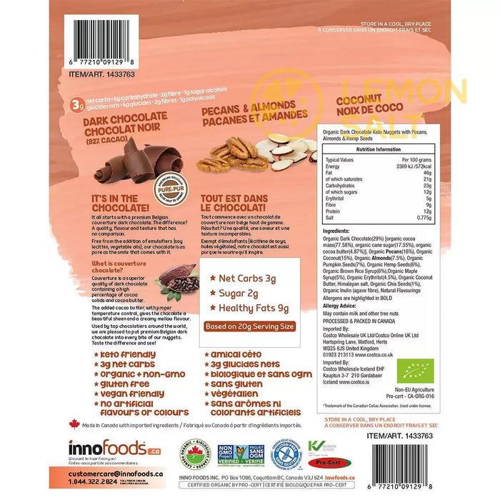 Inno Foods Dark Chocolate Keto Nuggets (500g) | {{ collection.title }}