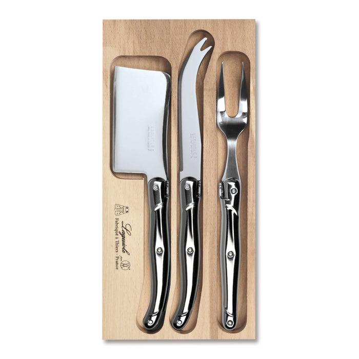 Laguiole 3 Piece Cheese Knife Set - Stainless Steel